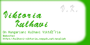viktoria kulhavi business card